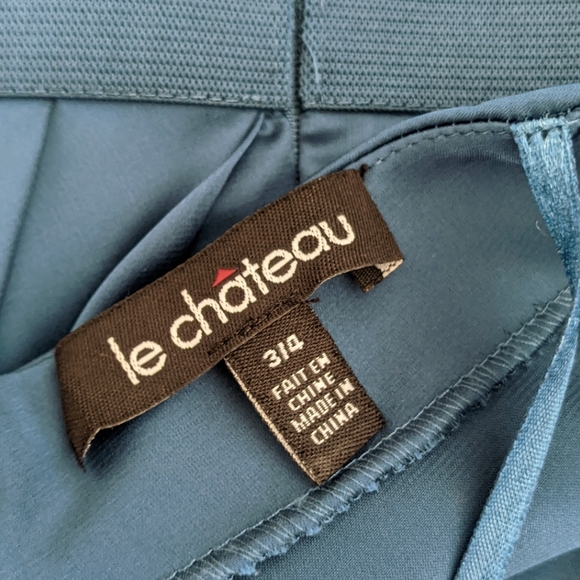 Le Chateau One Shoulder Satin Dress - Picture 2 of 7